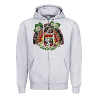 Heather Grey ladybuy gnomies rainbow Zipper Hoodie - BarkalooDesign