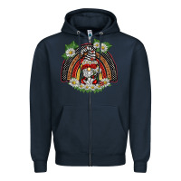 Navy ladybuy gnomies rainbow Zipper Hoodie - BarkalooDesign