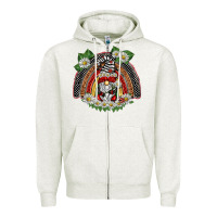 Oatmeal Heather ladybuy gnomies rainbow Zipper Hoodie - BarkalooDesign
