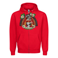 Red ladybuy gnomies rainbow Zipper Hoodie - BarkalooDesign