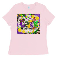 Bubblegum Pink cajun to the core Ladies Tee - CowGirlArtShop