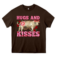 Chocolate Brown hugs and kisses charolais bull Heavy Core Tee - RanaPortraitStore