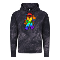 Cloud Black Pride ribbon Vintage Hoodie - FaDigitalArtStudio