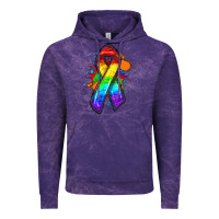 Cloud Purple Pride ribbon Vintage Hoodie - FaDigitalArtStudio