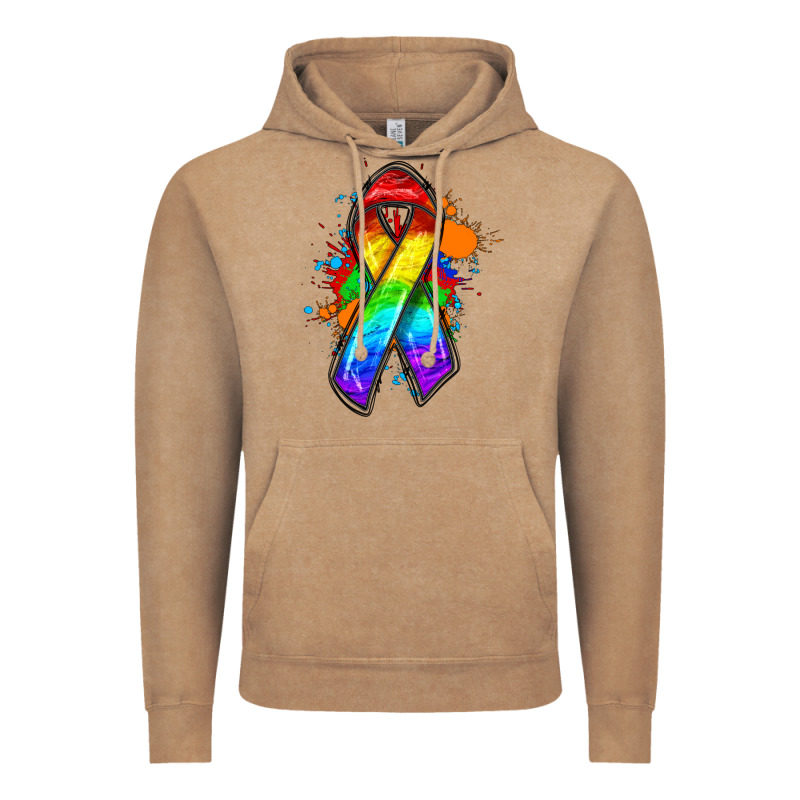 Pride Ribbon Vintage Hoodie by FaDigitalArtStudio | Teevron