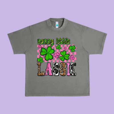 St. Patrick's Day Sassy Little Lassie Urban Heavy Tee Designed By Oliviacreatesart