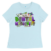 Baby Blue dental hygienest mardi gras Ladies Tee - CowGirlArtShop