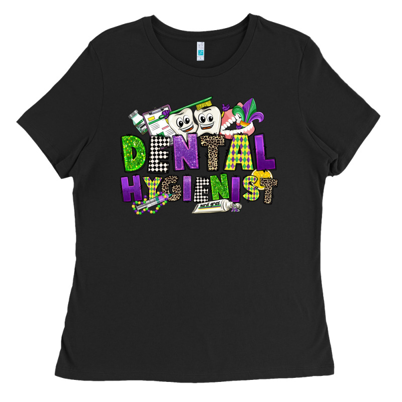 Dental Hygienest Mardi Gras Ladies Tee by CowGirlArtShop | Teevron