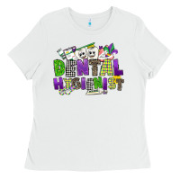 White dental hygienest mardi gras Ladies Tee - CowGirlArtShop