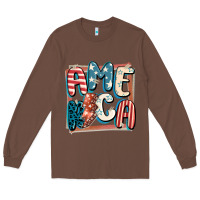 Chestnut America with lightning bolt 4th of july Long Sleeve Tee - FaDigitalArtStudio