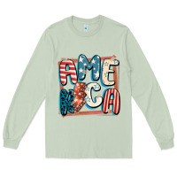 Matcha America with lightning bolt 4th of july Long Sleeve Tee - FaDigitalArtStudio