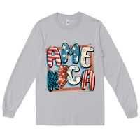 Moon Dust America with lightning bolt 4th of july Long Sleeve Tee - FaDigitalArtStudio
