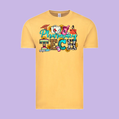 Pharmacy Tech Vintage Tee Designed By Oliviacreatesart