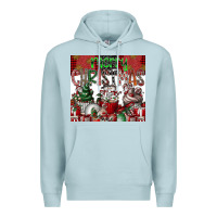 Blue Mist merry Christmas Premium Hoodie - CowhideDigitalArt