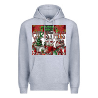 Heather Grey merry Christmas Premium Hoodie - CowhideDigitalArt