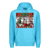 Ocean Blue merry Christmas Premium Hoodie - CowhideDigitalArt