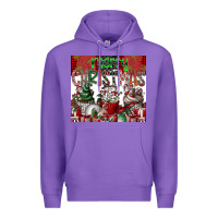 Purple merry Christmas Premium Hoodie - CowhideDigitalArt