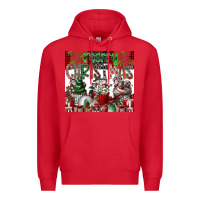 Red merry Christmas Premium Hoodie - CowhideDigitalArt