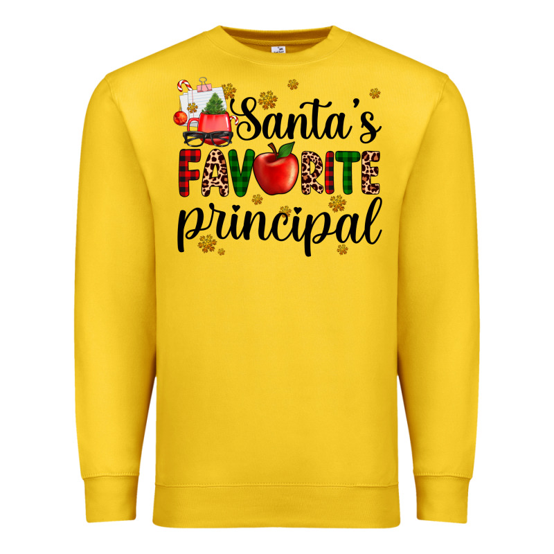 Santa's Favorite Principal Premium Sweatshirt by AdoDesignShop | Teevron