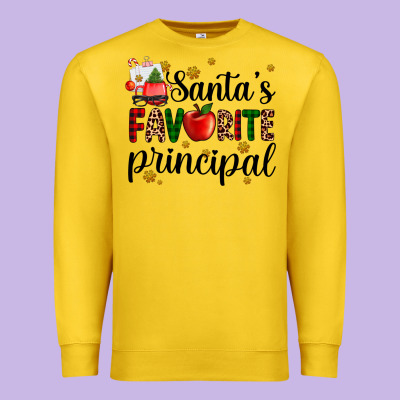Santa's Favorite Principal Premium Sweatshirt Designed By Adodesignshop