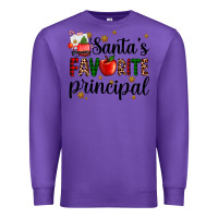 Purple santa's favorite principal Premium Sweatshirt - AdoDesignShop