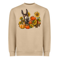 Mushroom donkey sunflower and pumpkin farm Heavyweight Sweatshirt - BarkalooDesign