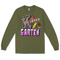 Army Green kindergarten Long Sleeve Tee - RanaPortraitStore