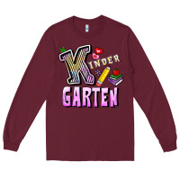 Burgundy kindergarten Long Sleeve Tee - RanaPortraitStore