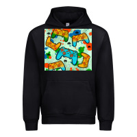 Foreset Green gaming controller Urban Hoodie - JahusDesignShop