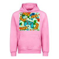 Fuchsia Pink gaming controller Urban Hoodie - JahusDesignShop