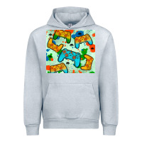 Heather Grey gaming controller Urban Hoodie - JahusDesignShop