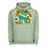 Pigment Oil Green gaming controller Urban Hoodie - JahusDesignShop