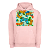 Pigment Salmon gaming controller Urban Hoodie - JahusDesignShop