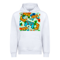 White gaming controller Urban Hoodie - JahusDesignShop