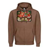 Chestnut welcome ladybug gnome background Zipper Hoodie - BarkalooDesign