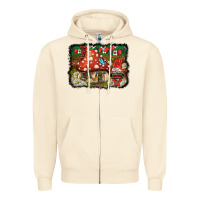 Sandshell welcome ladybug gnome background Zipper Hoodie - BarkalooDesign