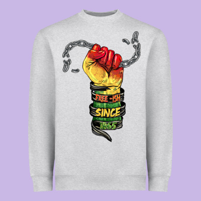 Free Ish Since 1865 Heavyweight Sweatshirt Designed By Barkaloodesign