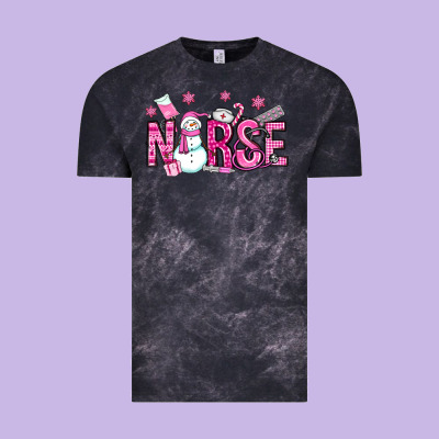 Nurse Pink Christmas Vintage Tee Designed By Oliviacreatesart