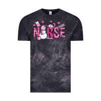 Cloud Black nurse pink christmas Vintage Tee - OliviaCreatesArt