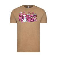 Vintage Coffee nurse pink christmas Vintage Tee - OliviaCreatesArt