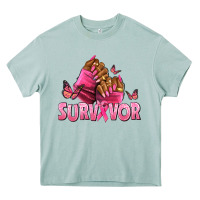 Arona Breast Cancer survivor afro nails Heavy Core Tee - NancyCooperArtShop