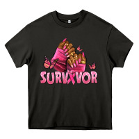 Asphalt Breast Cancer survivor afro nails Heavy Core Tee - NancyCooperArtShop