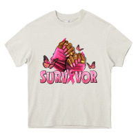 Breast Cancer Survivor Afro Nails Heavy Core Tee | Teevron