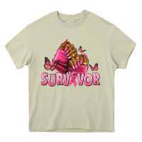 Mossy Breast Cancer survivor afro nails Heavy Core Tee - NancyCooperArtShop