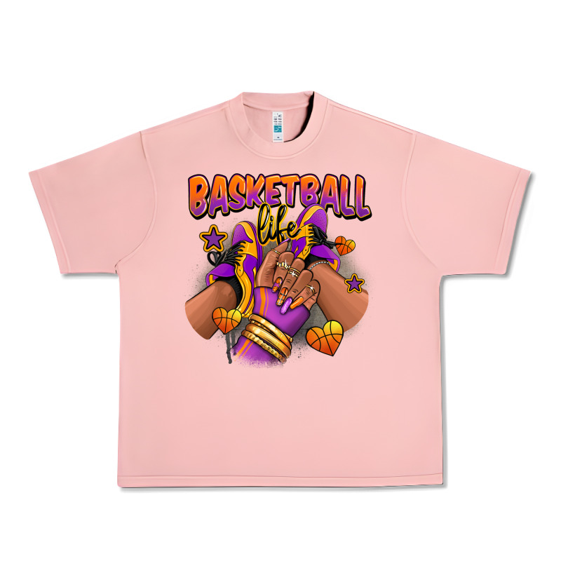 Basketball Life Afro Girl Sneakers Urban Heavy Tee by RanaPortraitStore | Teevron