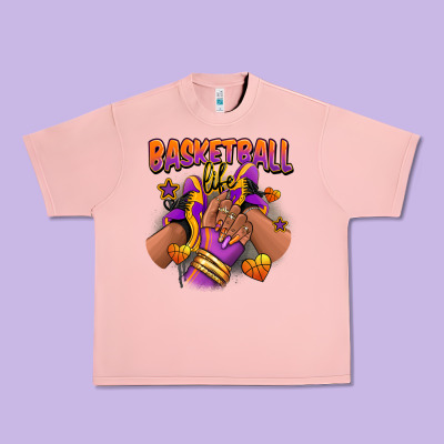 Basketball Life Afro Girl Sneakers Urban Heavy Tee Designed By Ranaportraitstore