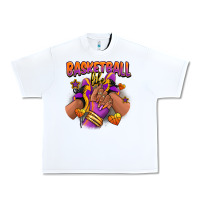 White Basketball life afro girl sneakers Urban Heavy Tee - RanaPortraitStore