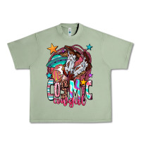 Oil Green cosmic cowgirl Urban Heavy Tee - OliviaCreatesArt