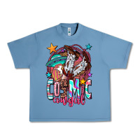 Pebble Blue cosmic cowgirl Urban Heavy Tee - OliviaCreatesArt