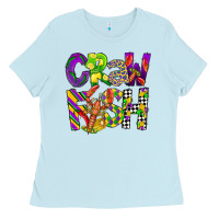 Baby Blue crawfish mardi gras Ladies Tee - CowGirlArtShop